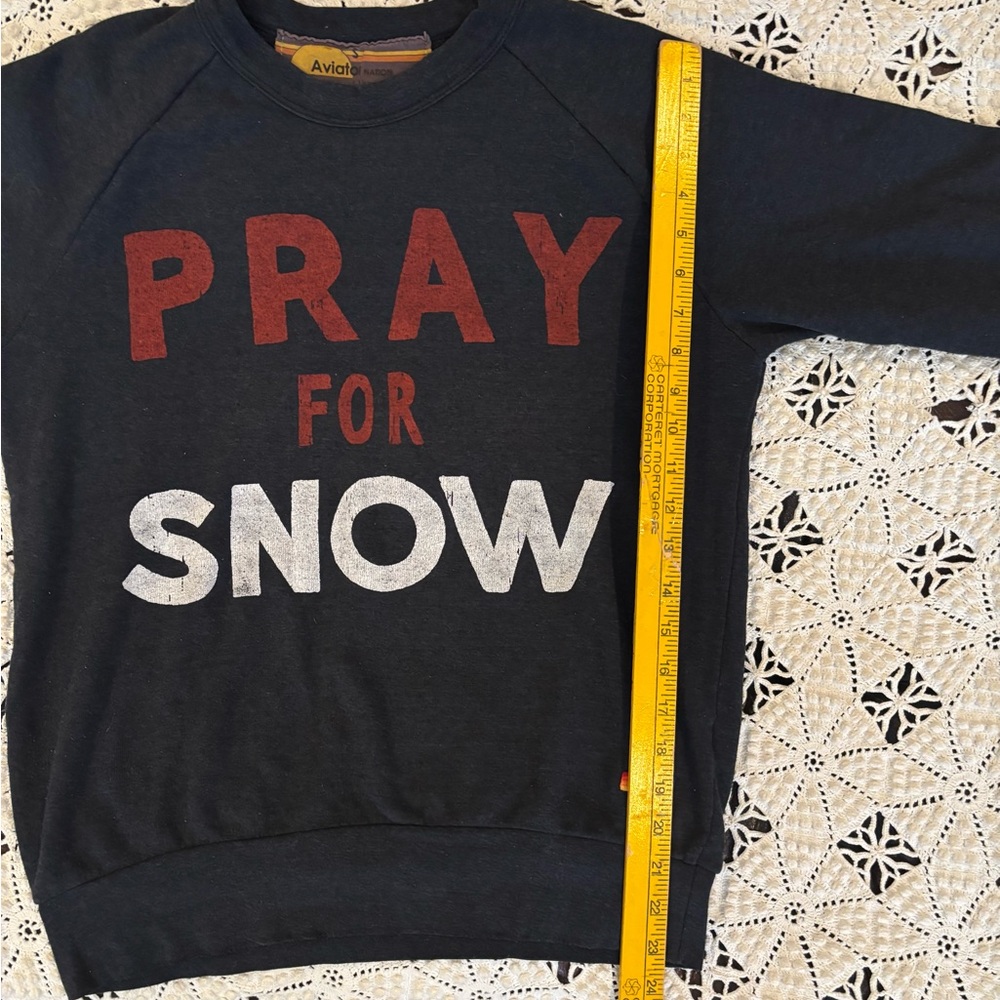 Aviator Nation Black Sweatshirt with Red and White Print - Picture 5 of 9